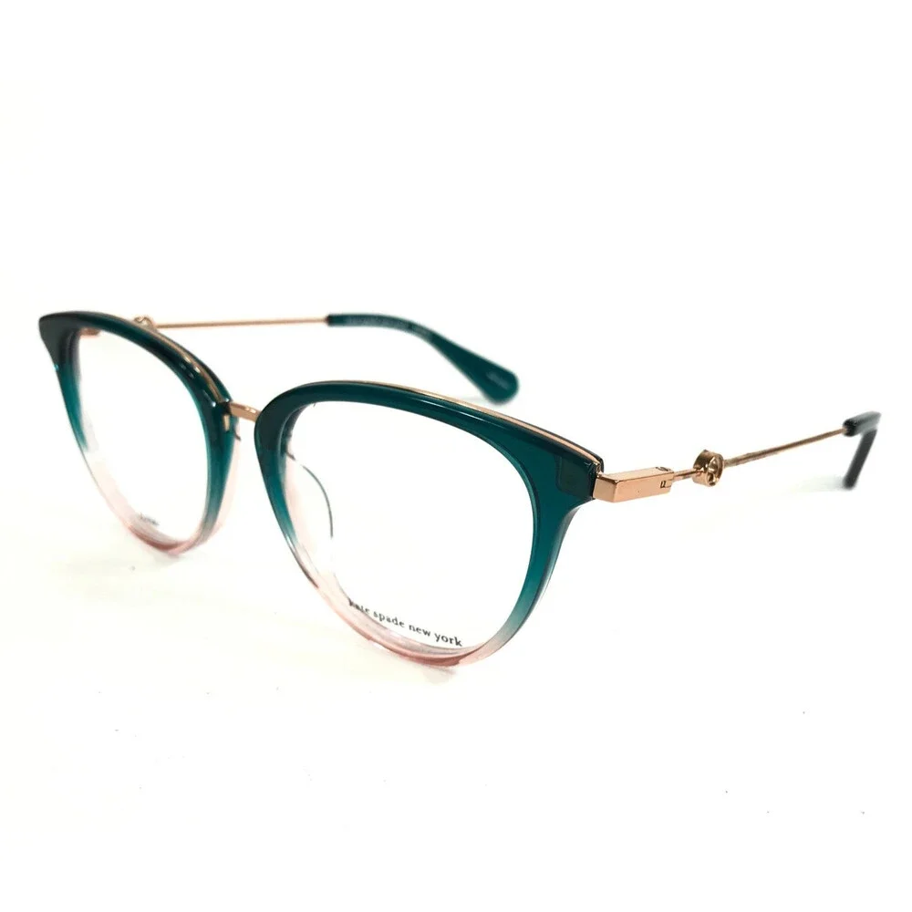 Kate Spade Eyeglasses Frames VALENCIA/G ZI9 Green Pink Square Full Rim 52-18-140
